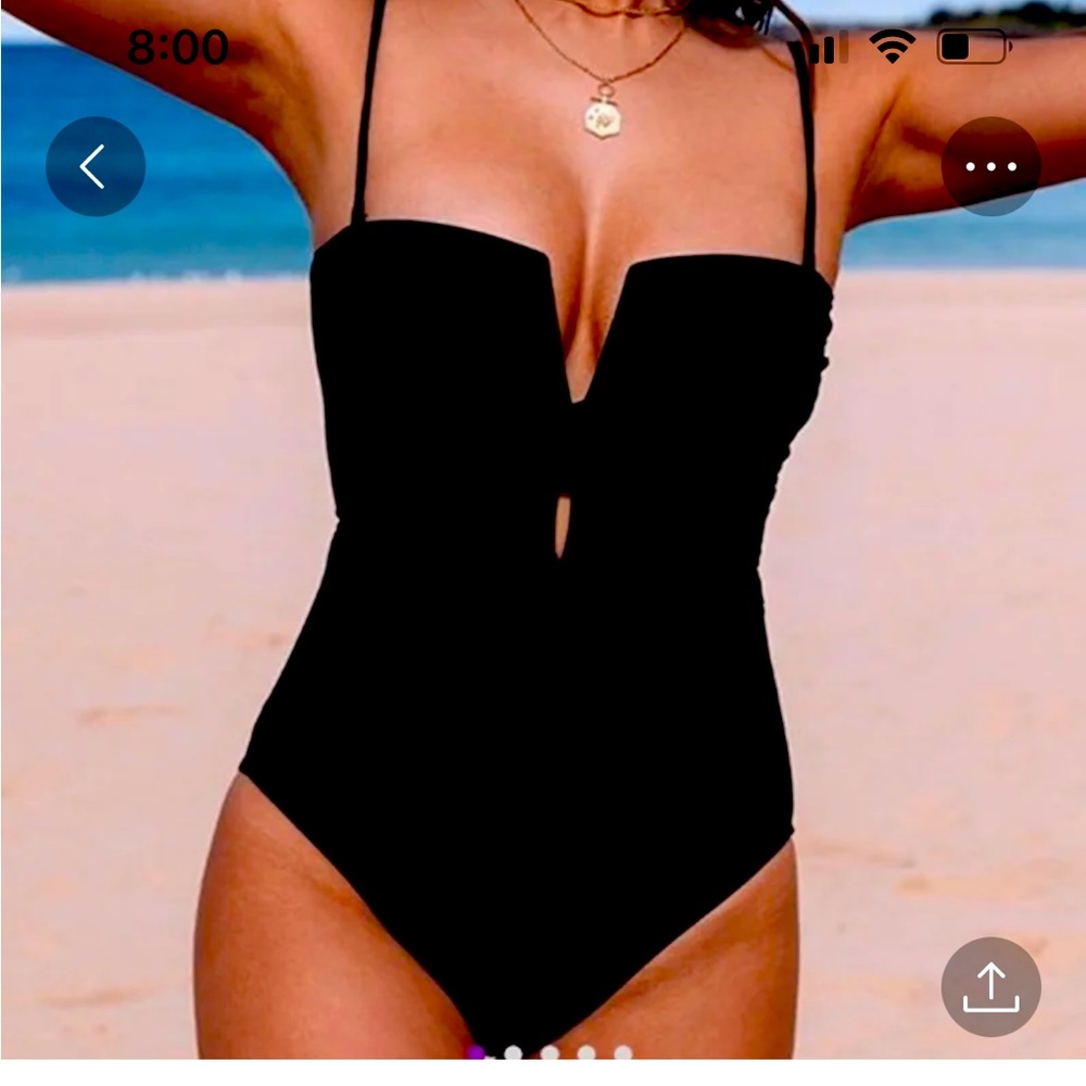 Gorgeous swimsuit, size Large, sexy black design!  Hot!